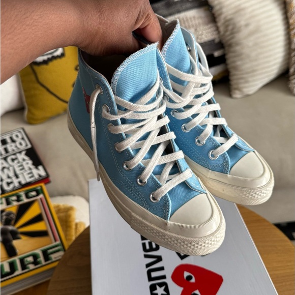 CONVERSE Comme des Garcons PLAY x Chuck 70 High Bright Blue - Picture 4 of 9